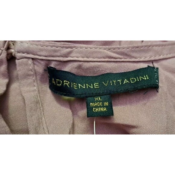 Adrienne Vittadini Boho Peasant Top Women’s XL Pink Blouse Shirt 3/4 Sleeves NWT - Picture 3 of 8